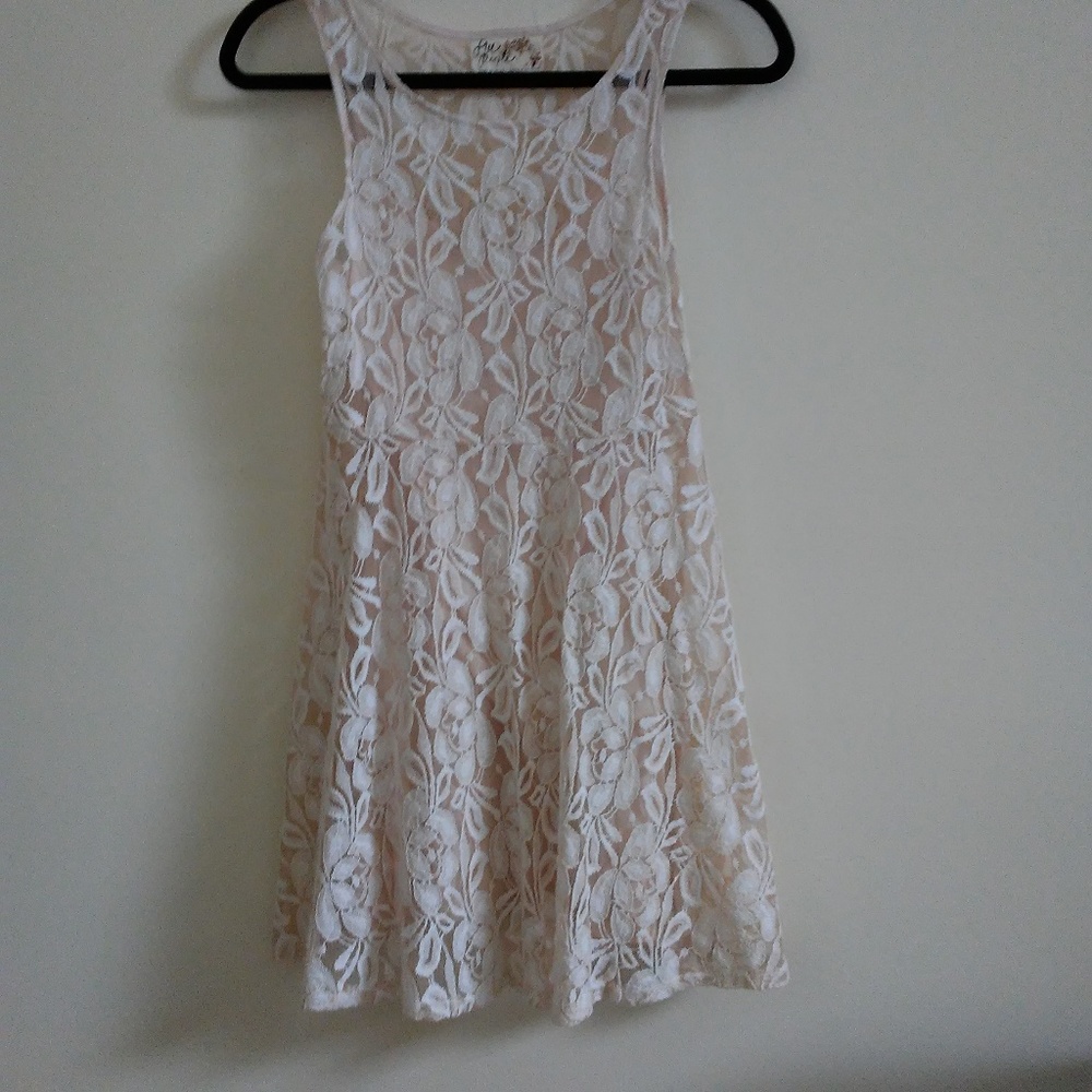 Free People Bohemian Lace Dress Cream XS